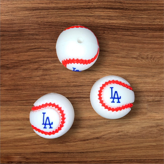 3D Team Baseball Focal Bead