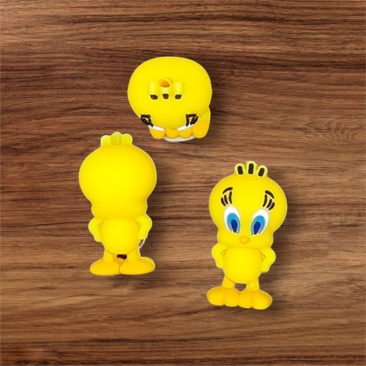 3D Yellow Bird Focal Bead